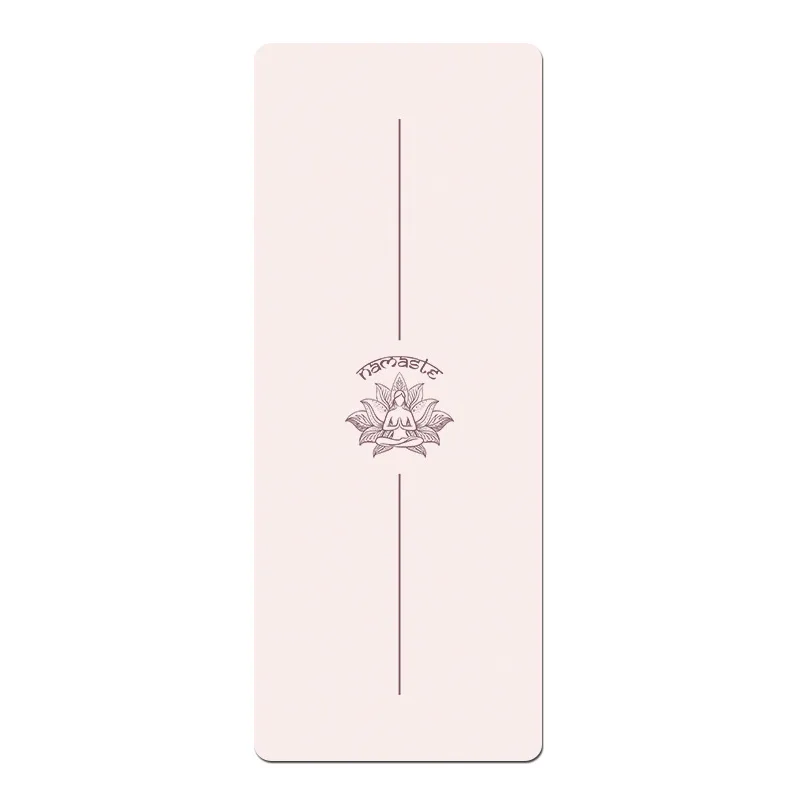 PU Natural Rubber Yoga Mat, Non-Slip Body Position Line Exercise Fitness Mat
