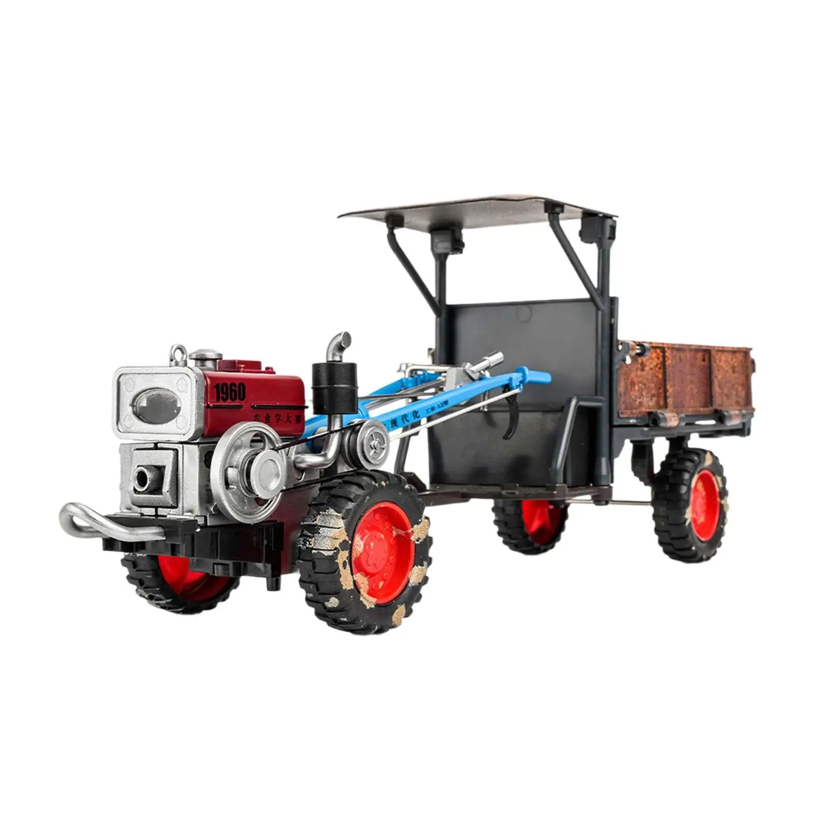 Diecast Tractor Alloy Model with Sounds and Lights for Festivals Party Xmas