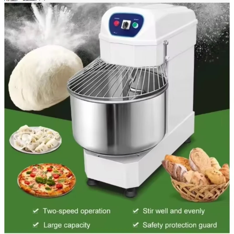 20/30L dough mixer, commercial dough kneading machine, stainless steel fully automatic dough stirring machine
