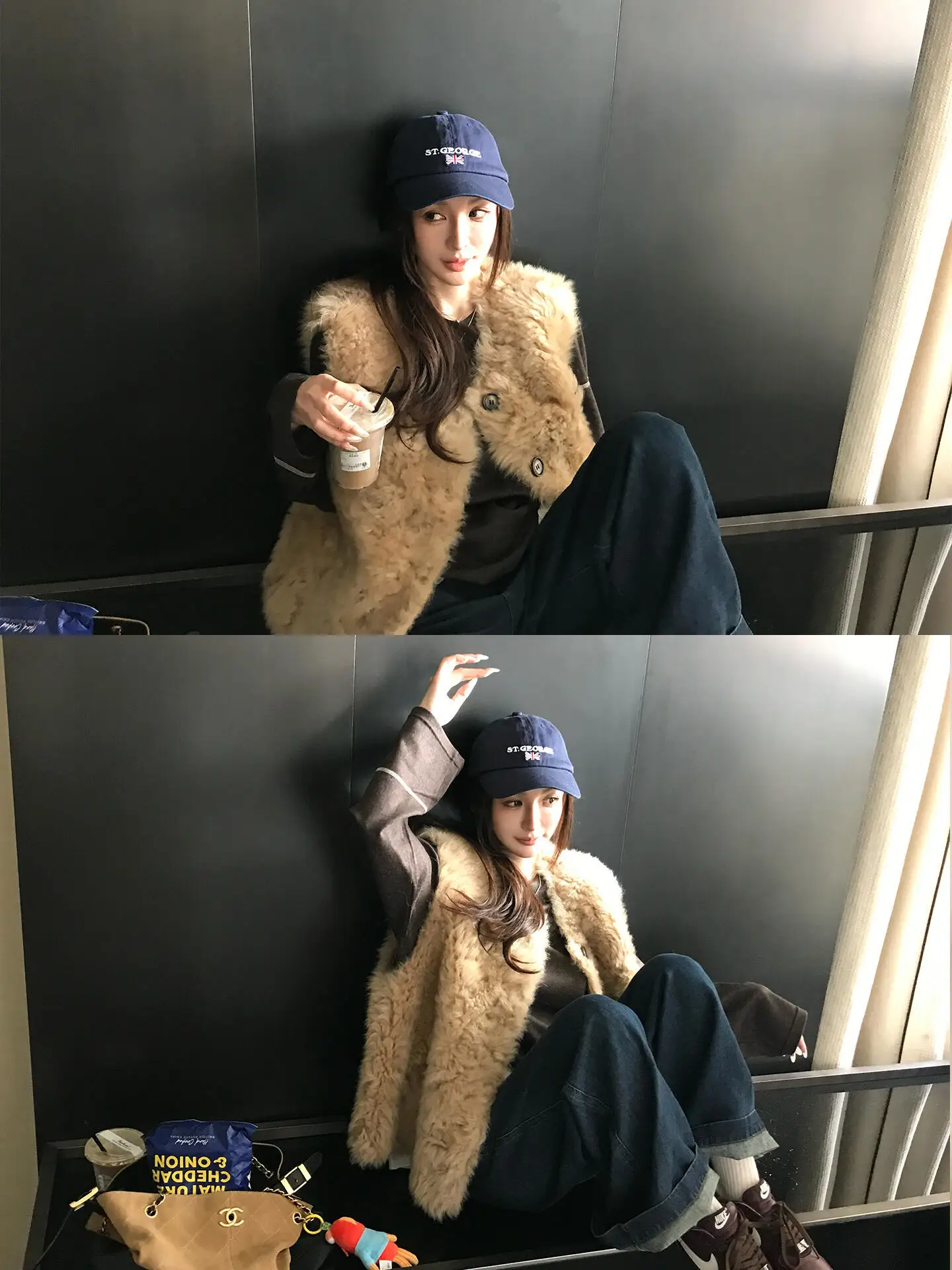 Women Faux Fur Vest Coats Solid Fur Jackets Cotton Linen Round Neck Sleeveless Single Breasted Loose Casual 2026 Autumn Winter