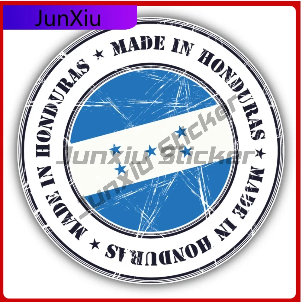 

Made In Honduras Grunge Flag Stamp Car Decal Bumper Stickers Anime Style Motorcycle Use For Laptop Sur Auto Styling Accessory
