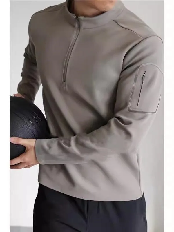 

Мужская толстовка свободного кроя с 3D-резкой, длинными рукавами, воротником-стойкой, для спорта и активного отдыха, осенне-зимняя, повседневная, комфортная