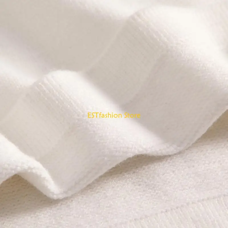 Y5GC 여성 Winter Turtleneck False Fake Collar 스웨터 니트 흰색 분리 가능한 반 탑 Dickey 풀오버 목 커버 조끼