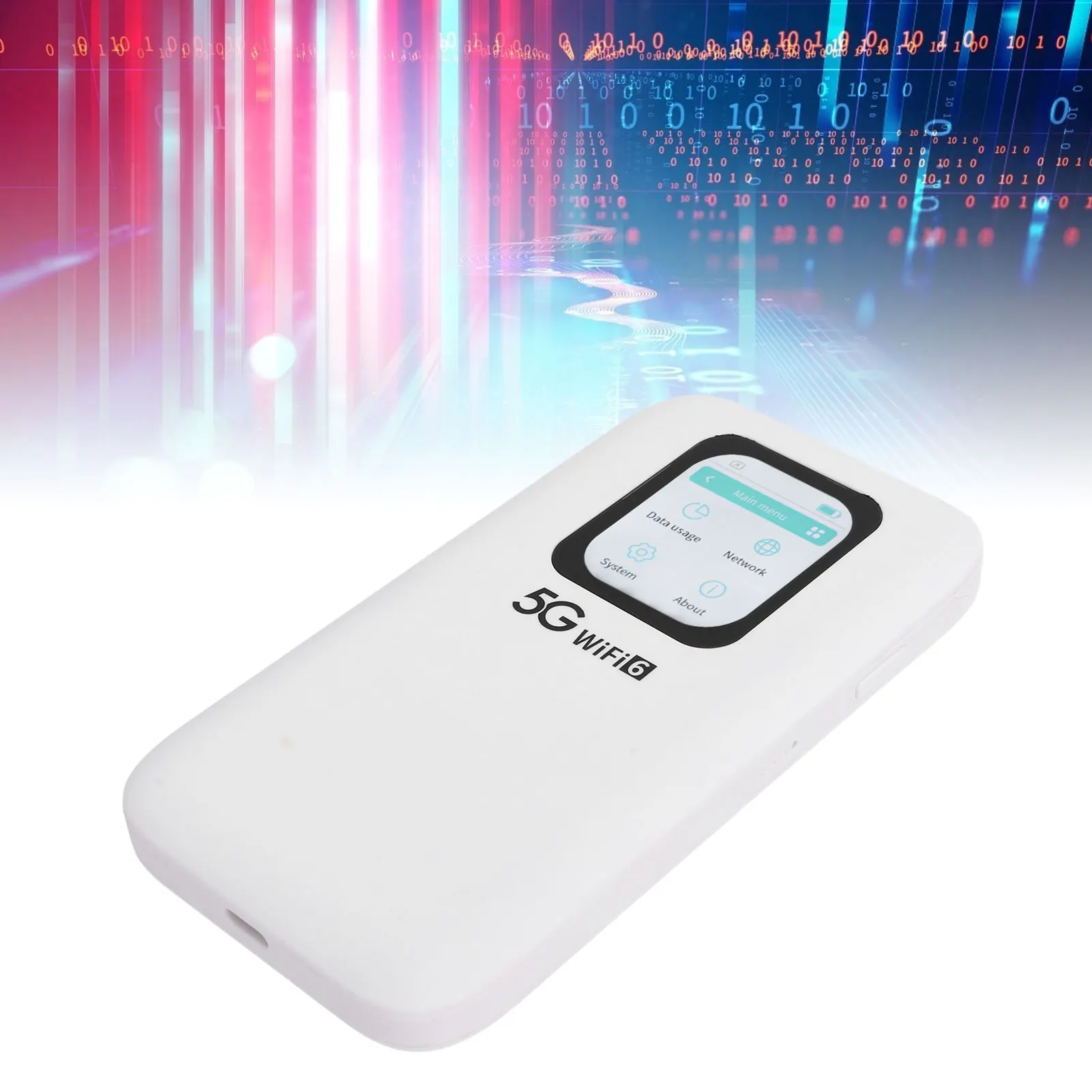 WiFi 6 Long Battery Life High Speed Connects Up To 16 Devices 5G Mobile Pocket Hotspot  2.01in Hotspot for Travel Mobile Router