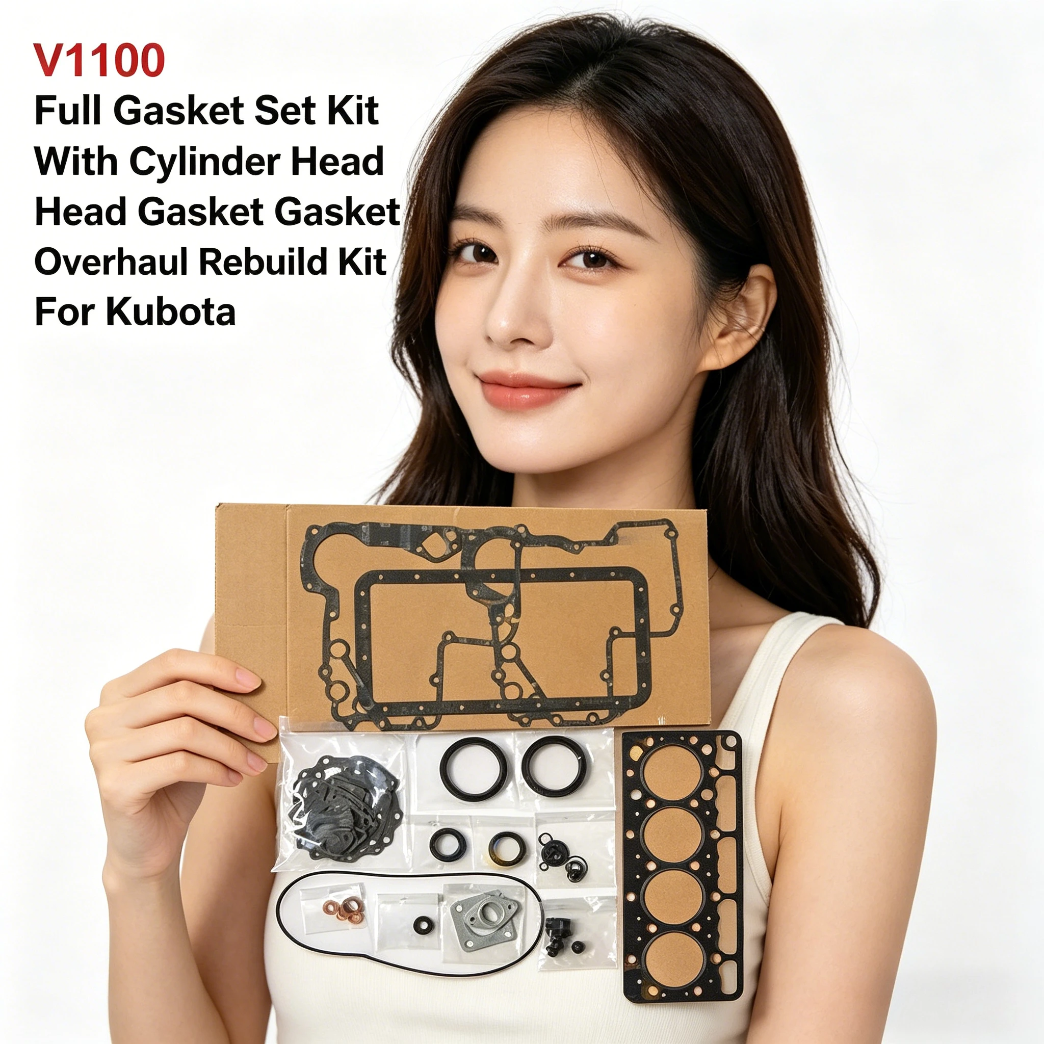 

V1100 Full Gasket Set Kit With Cylinder Head Gasket Overhaul Rebuild Kit For Kubota