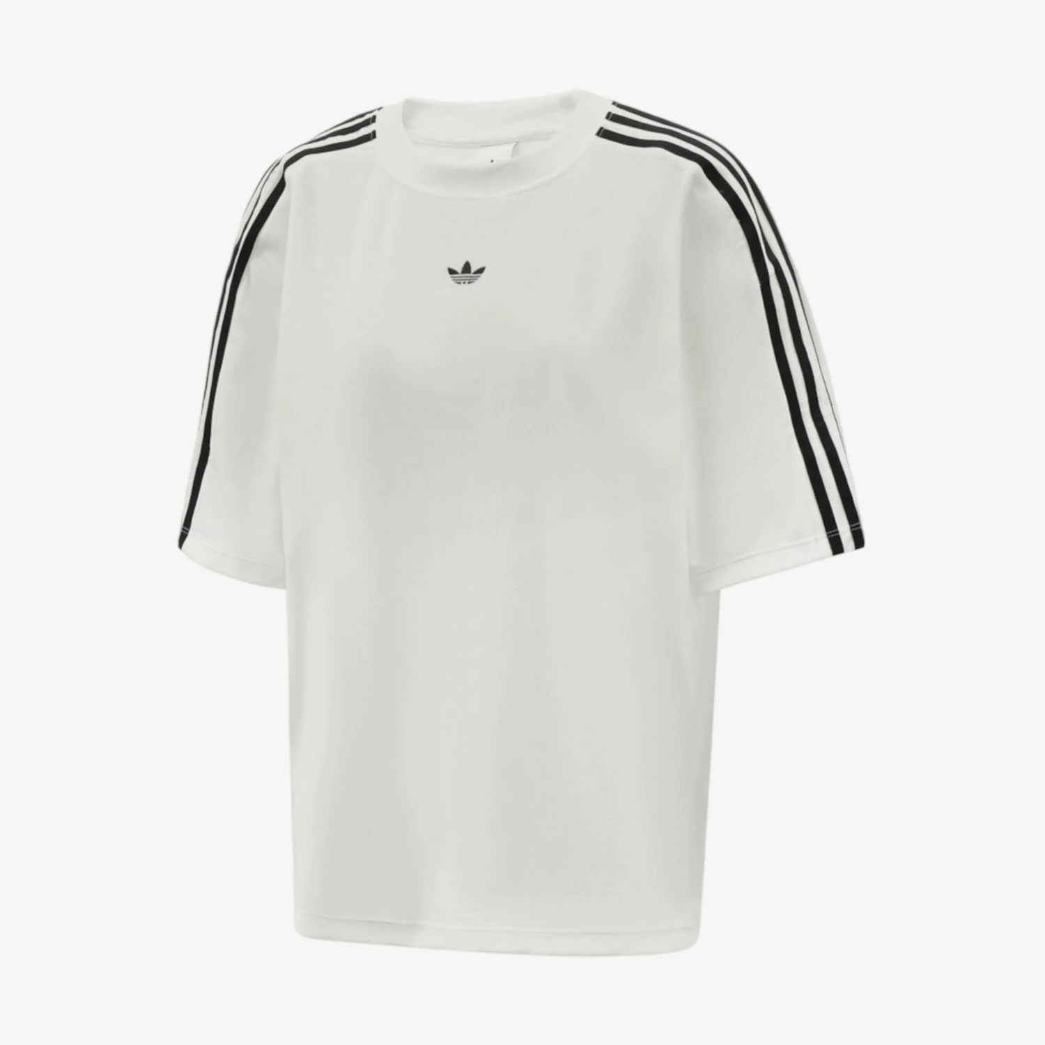 Adidas genuine clover women's pullover round neck striped short sleeved T-shirt KR9593