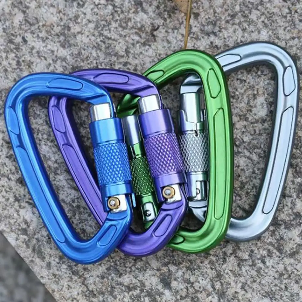 Novo Carabina Profissional de Alumínio 25KN em 10 Cores, Fivela em Forma de D, Equipamento de Proteção para Montanhismo, Ferramenta para Atividades ao Ar Livre