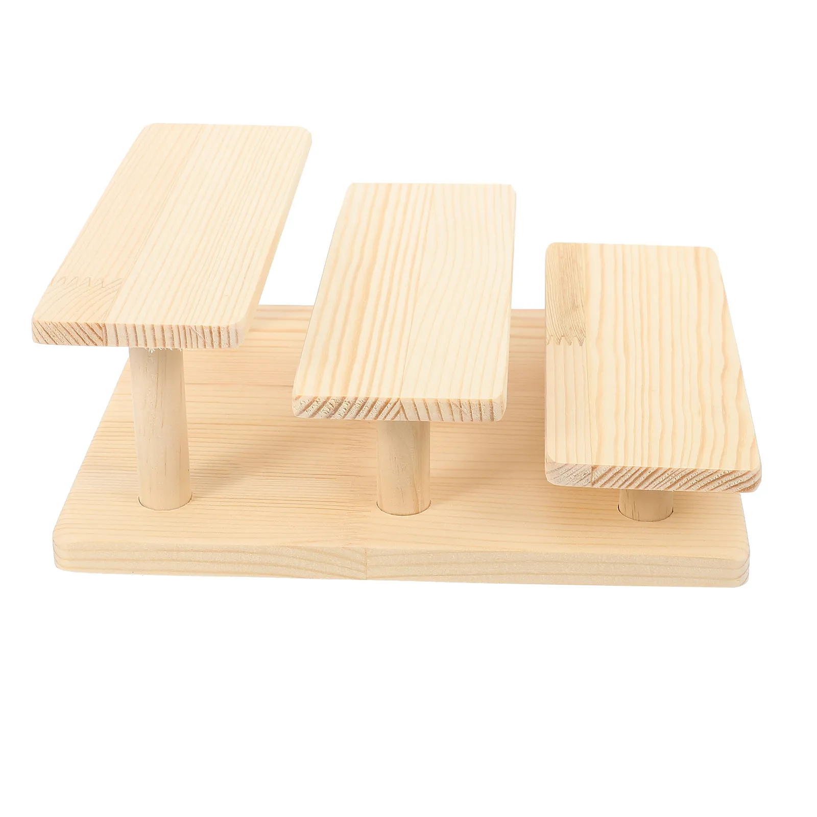 Solid Wood Sunglasses Display Stand Multi-Tier Eyewear Organizer for Desk Tabletop Home Office Retail Store Minimalist Sturdy
