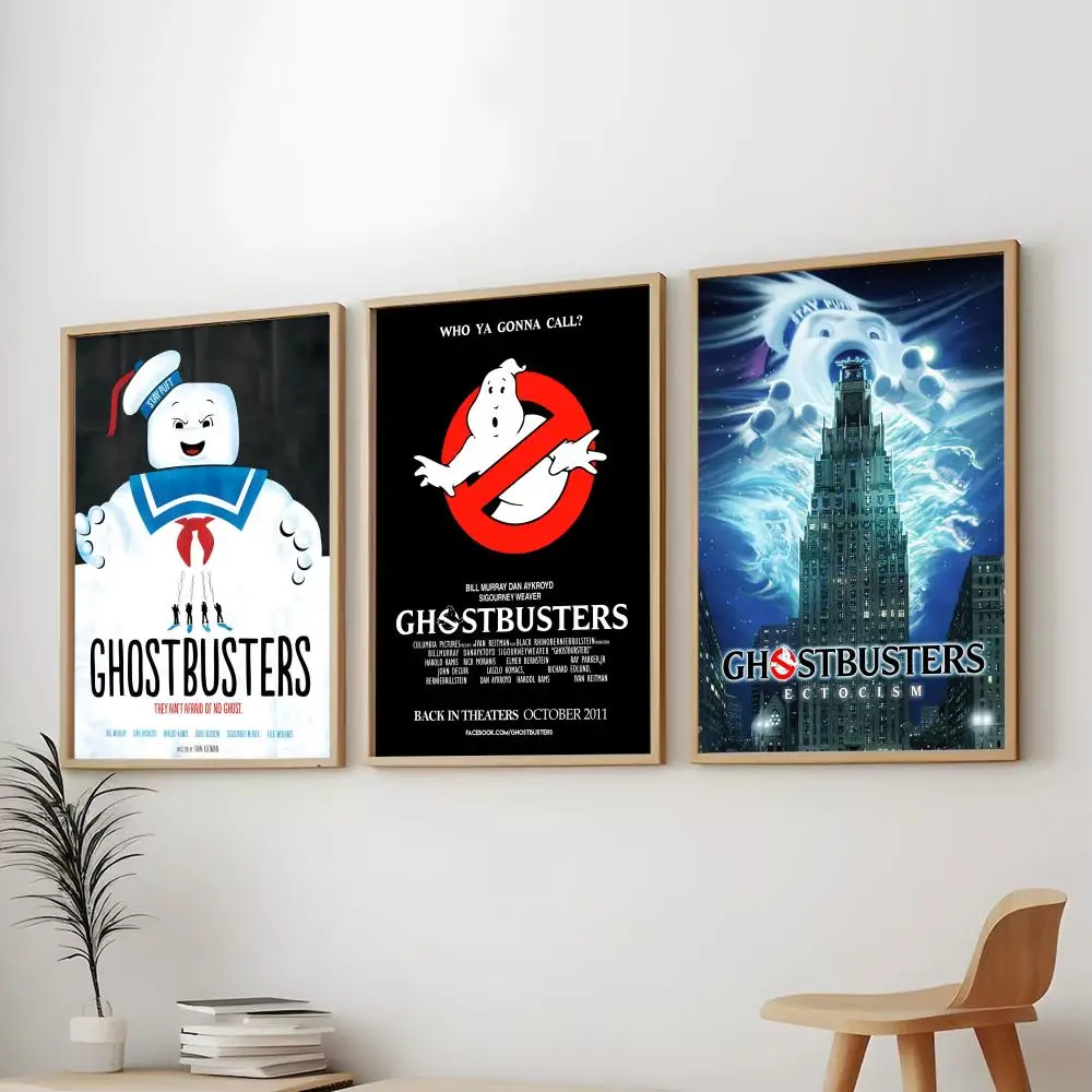 Movie G-Ghostbusters Painting Calligraphy Modern Aesthetic Canvas Wall Art Poster Minimalist Bedroom Living Room Cafe Home Decor