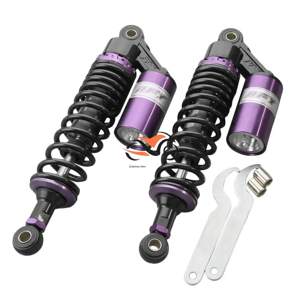 

1Pair Universal 320mm Motorcycle Air Shock Absorber for Honda CM200T CX500 For Yamaha TX650 For Suzuki Kawasaki ATV Purple Black