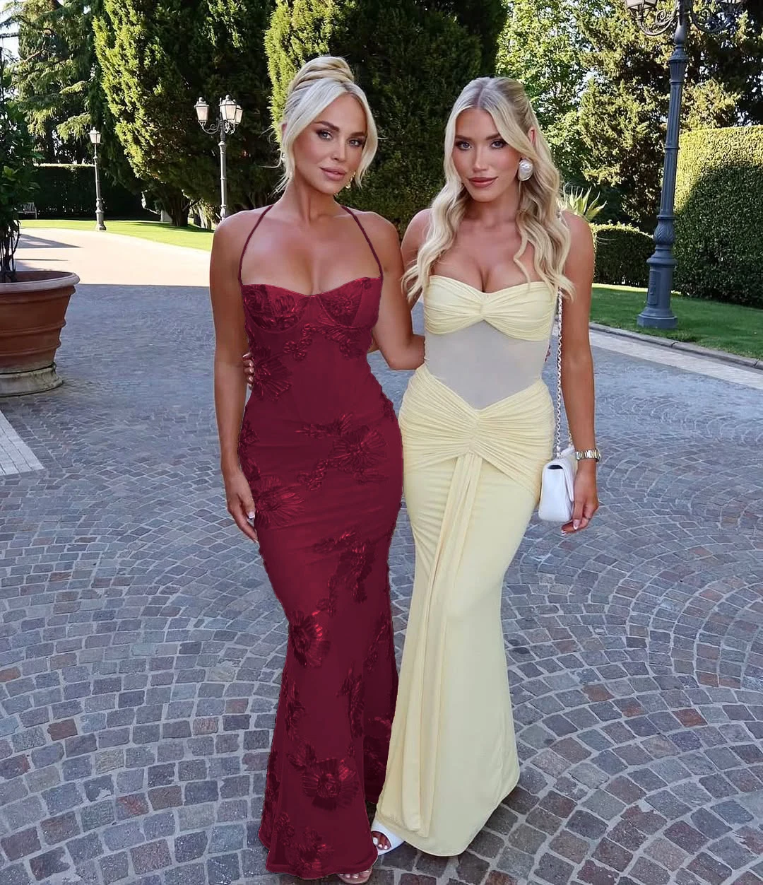 Oligai vestido sereia sem costas feminino ocasião formal elegante vestido de renda malha bordado vestido de festa à noite