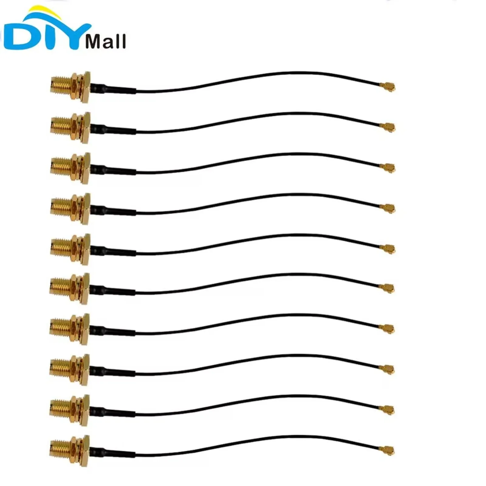 

10 шт./лот DIYmall IPX к SMA антенный адаптер удлинительный кабель женский черный отверстие внутри 10 см