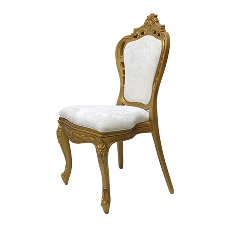 

European retro PP white backrest soft bag cushion dining chair, home wedding banquet chair