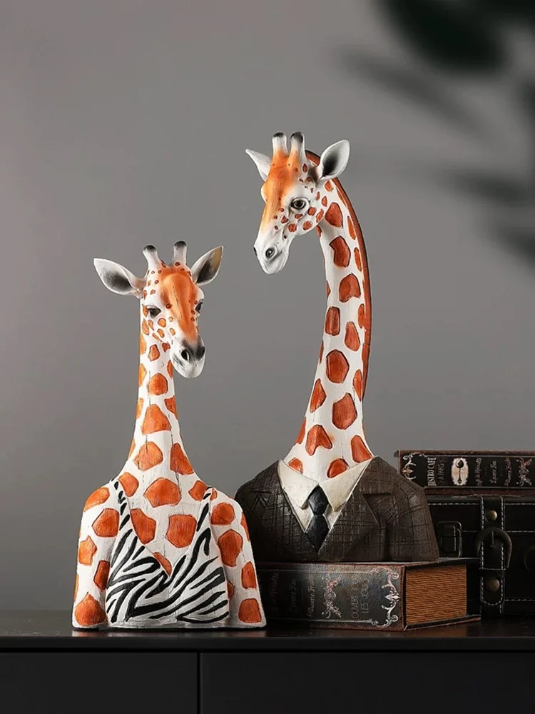 Simulation Animal Zebra Business Suit Sculpture Furnishing Modern Home Decoration Figurines Accessories