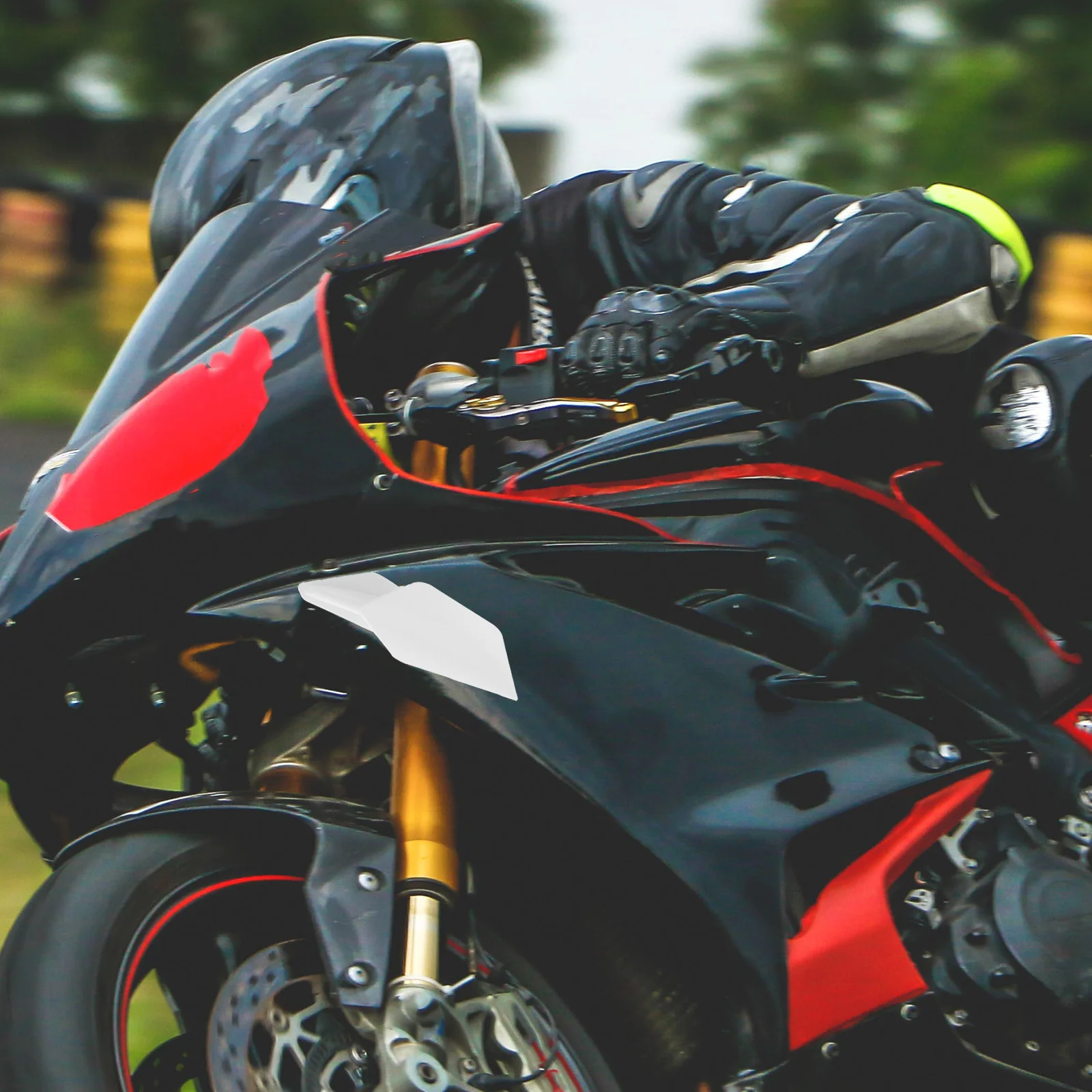 Para Owiewek Motocyklowych z Tworzywa ABS, Odporna na Wiatr, Wytrzymała, Spoiler, Skrzydło, Dekoracja Motocykla, Owiewki Skrzydełkowe