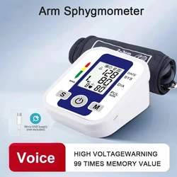 Arm Blood Pressure Monitor BP Automatic Digital Tensiometer Professional Medical Portable Tonometer Heart Rate Monitor 32 Cuff