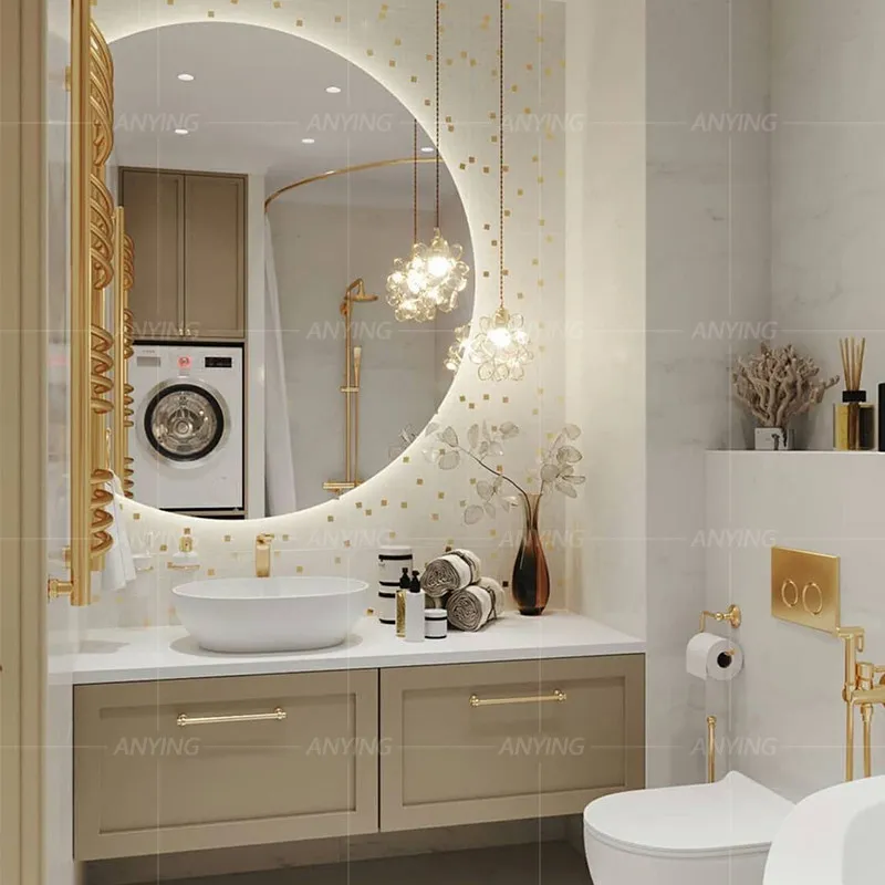 Modern American Bathroom Cabinet Combination Light Luxury Rock Slab Washstand Upper Basin Bathroom Solid Wood Custom Washbasin