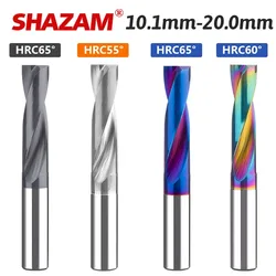 SHAZAM 10.1mm-20mm Tungsten Carbide Flat Bottomed Drill CNC Tool Straight Shank 180 Degrees For Steel/Aluminum Countersunk Drill