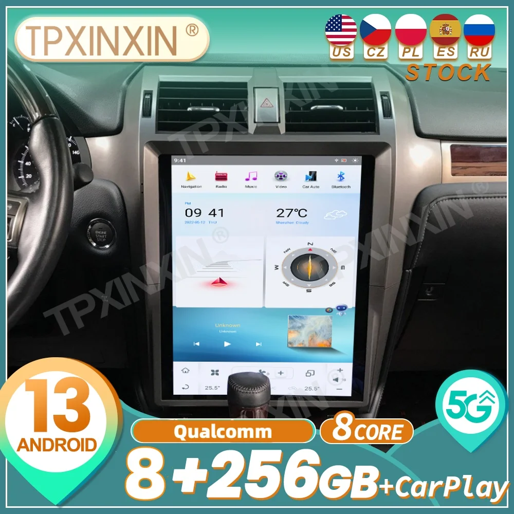 Qualcomm For Lexus GX400 2010~2016 Android Auto Carplay Car Radio Stereo Automotive Multimedia Player GPS Navigation Head Unit