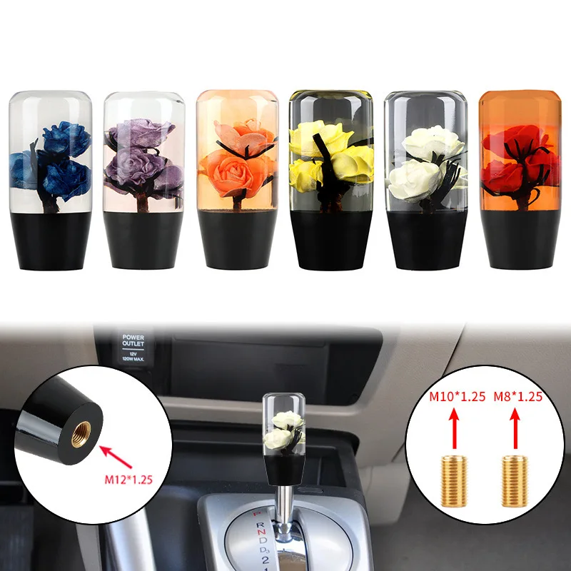 

BRIGHT ROSE CRYSTAL BUBBLE CAR GEAR LEVER SHIFT KNOB 10CM/15CM/20CM