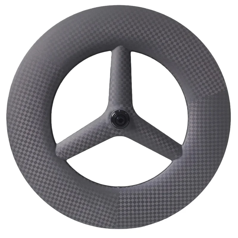 

700C Carbon Fiber Bicycle Wheel 3-Spoke Design 28mm Width And 120mm Depth
