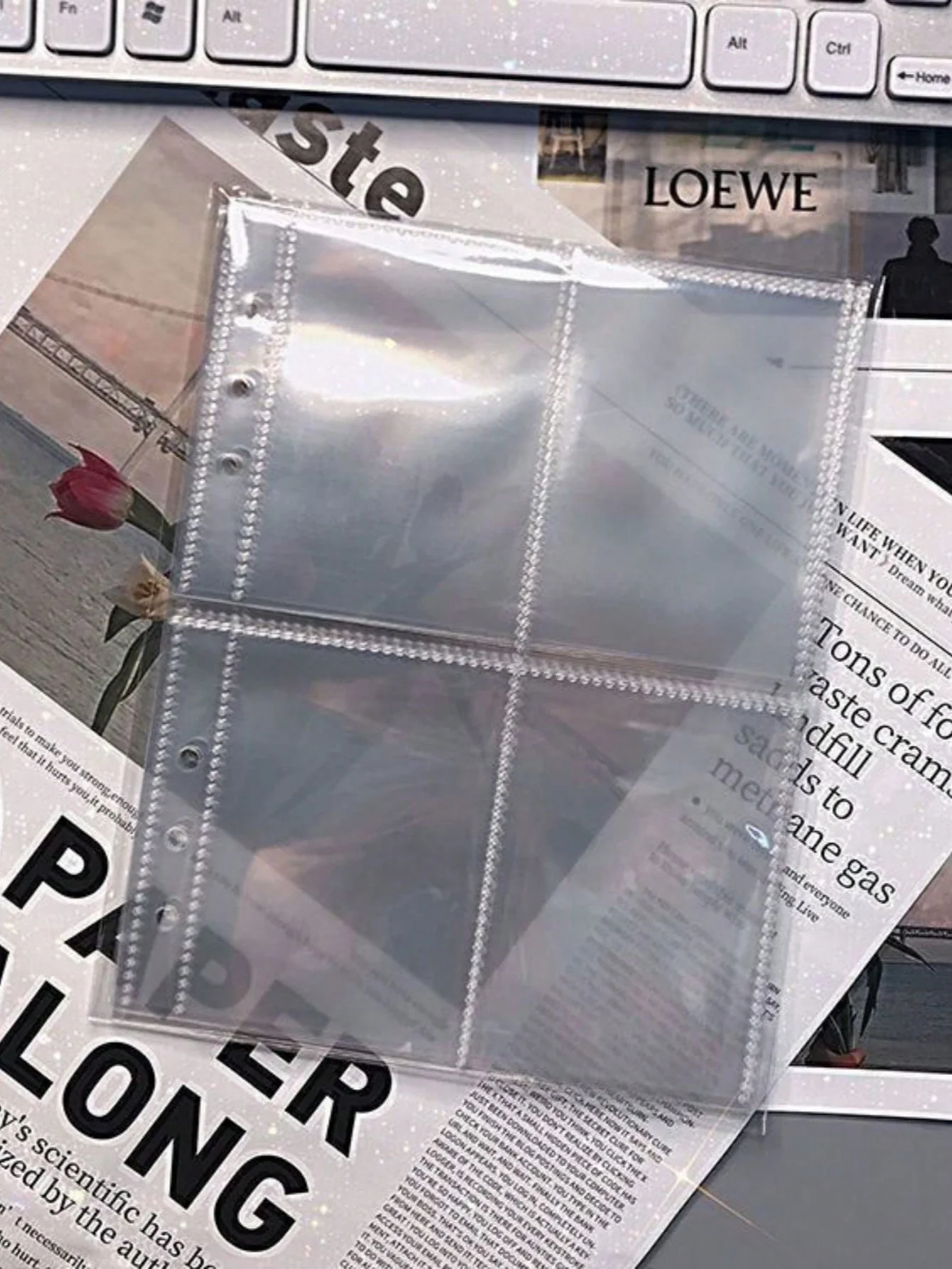 25/50pcs A5 Binder Photo Card Holders, 200 Pockets, Double-Sided 4-Pocket Design, Top Loading, Clear K-pop Membrane Cards