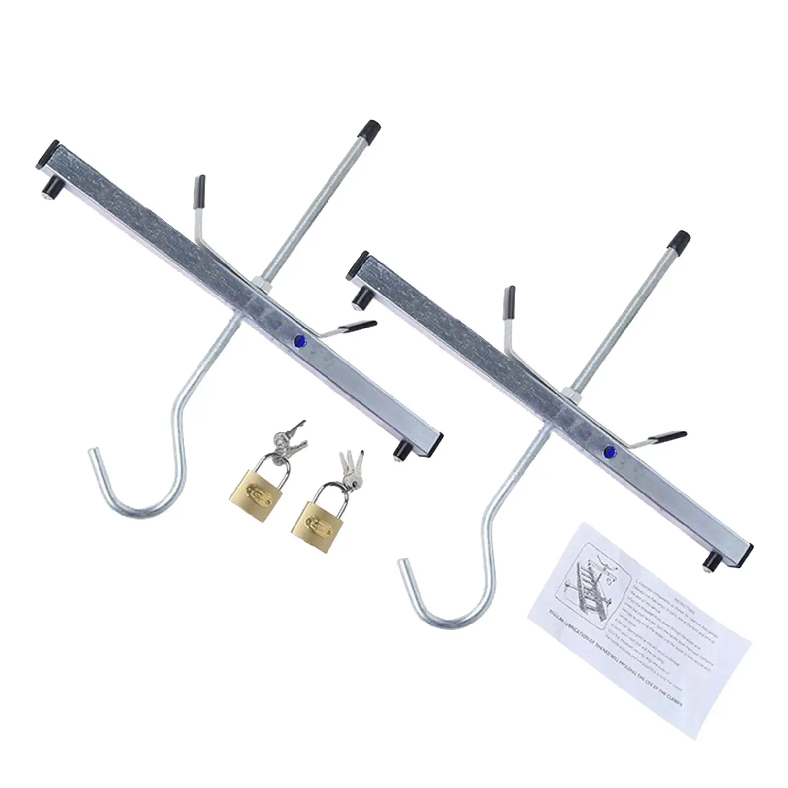 Ladder Roof Clamp with Padlock Universal Roof Bar Holder Heavy Duty Roof Rack Kit for Car and Van
