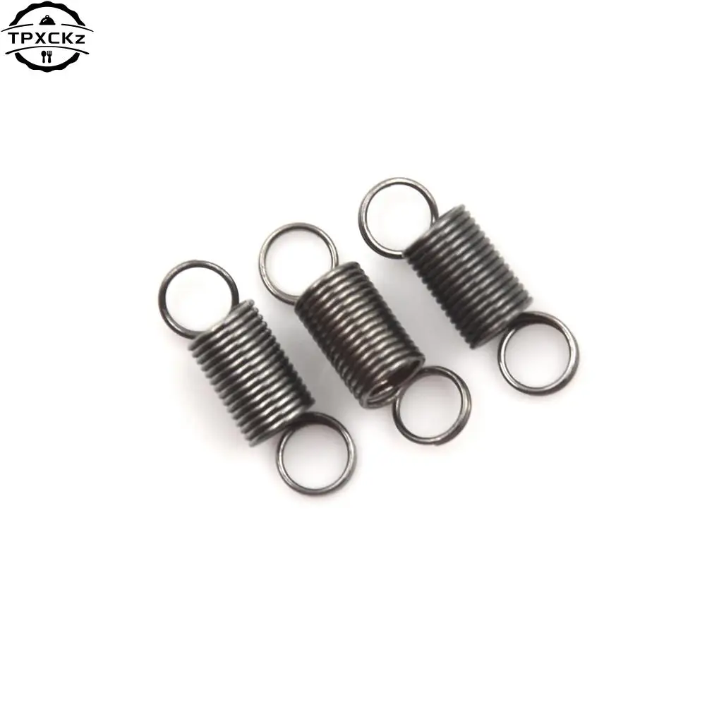 10pcs Stainless Steel small Tension Spring With Hook For Tensile DIY Toys Spring length 6 mm stretch to 30MM