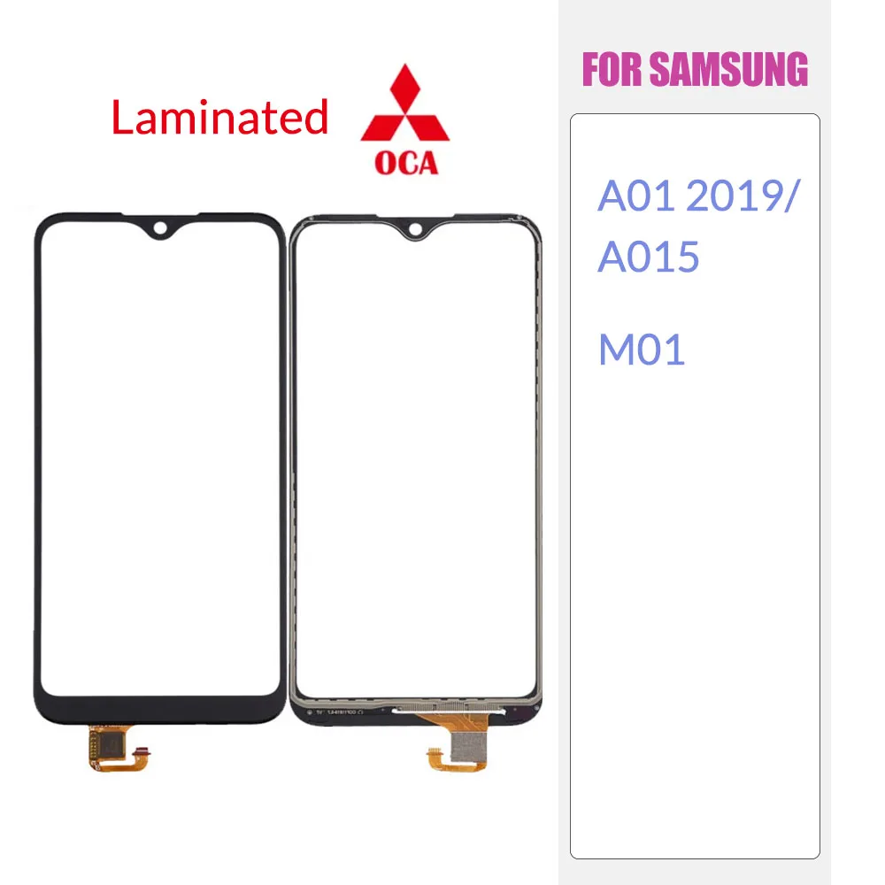 

10Pcs/Lot Outer Tela Touch Screen With OCA For Samsung Galaxy A01 2019 A015 M01 SM-A015F/DS Digitizer Panel Sensor Front glass