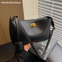 MOODS Branded Luxury Underarm Shoulder Bags For Women Dual Straps Locker Crossbody Satchels 2025 Summer Latest Designer Handbags