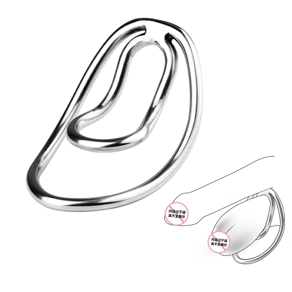 Foreskin Cover/Correction Sex Toys Pseudo-Girl Conversion Clip Metal Hollow Chastity Cage Bondage Male Exercise Penis Clips