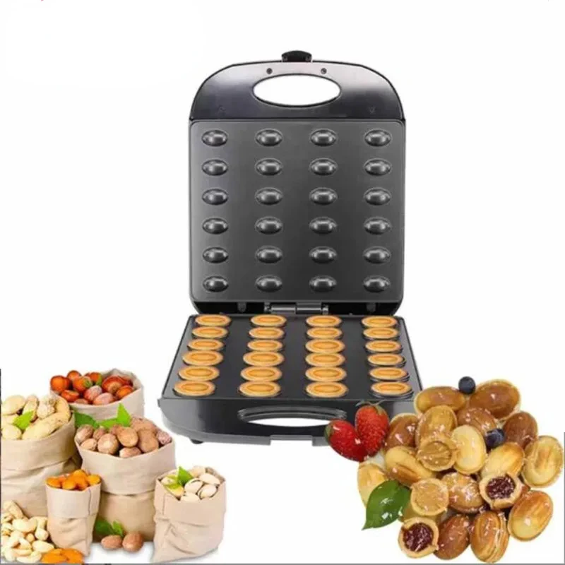 Máquina Automática de Café da Manhã, Noz, Waffle, Máquina de Pão, Sanduíche, Donut, Cozimento, Noz, Forno, 24 Grid, Novo