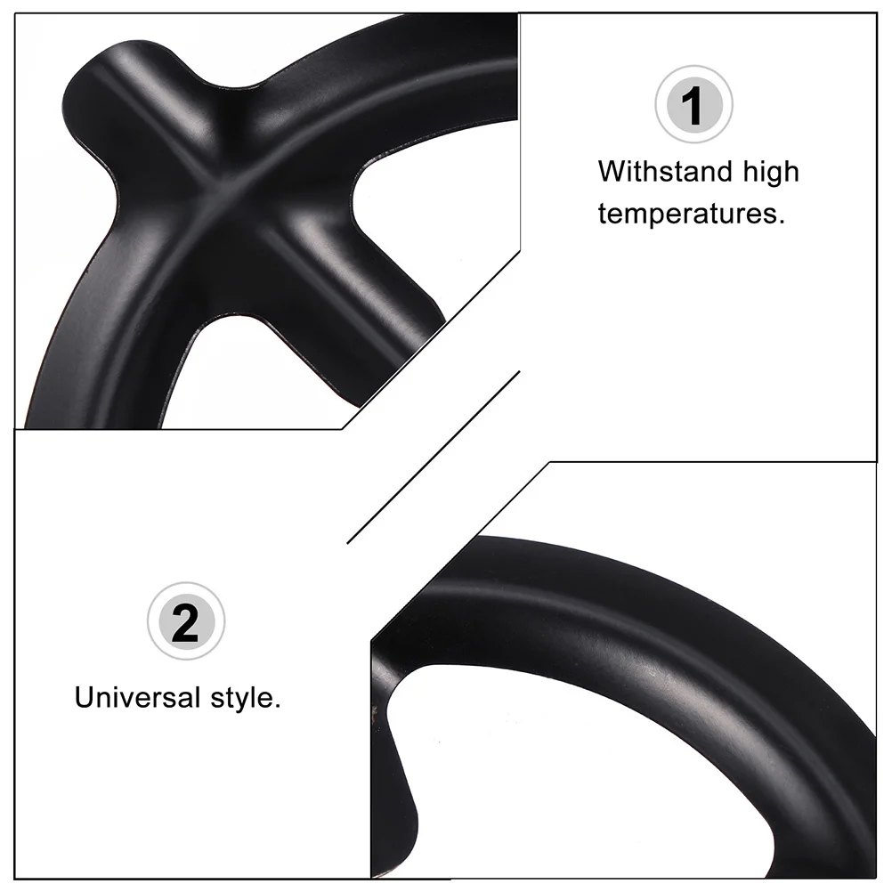 

6pcs Black Coffee Pot Holder For Gas Stove Durable Iron Pot Rack Household Cookware Stand Stove Ring Reducer