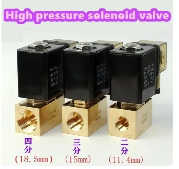 ​JT22-02 small two-position two-way high pressure solenoid valve normally closed pressure 8Mpa water valve air valve AC220VDC24V