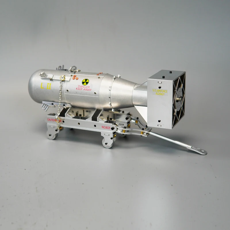 Little boy atomic  model, chubby nuclear metal alloy assembly machinery