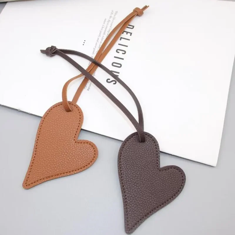 Hot PU Leather Chain Keychain Handmade Heart Key Ring For Women Girls Handbag Pendant Ornament Accessorie Jewelry Gifts