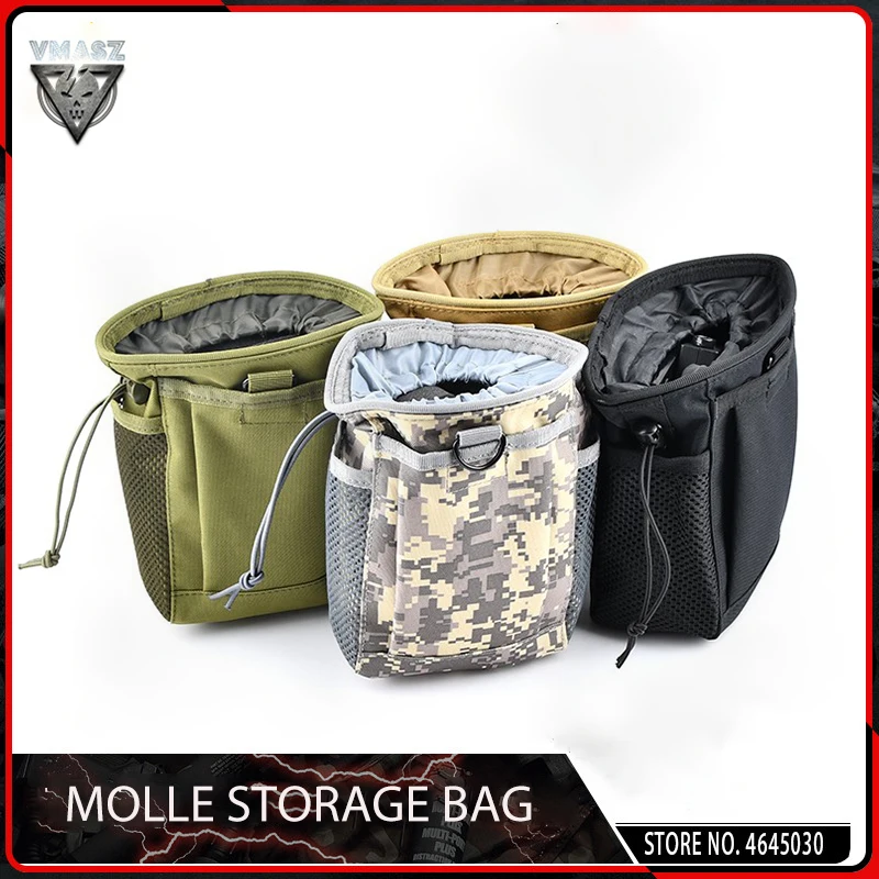 VMASZ Tactical Pouch MOLLE Storage Camping Bag for Men Army Accessory Nylon Outdoor Sports Fishing Sling Hiking Hunting