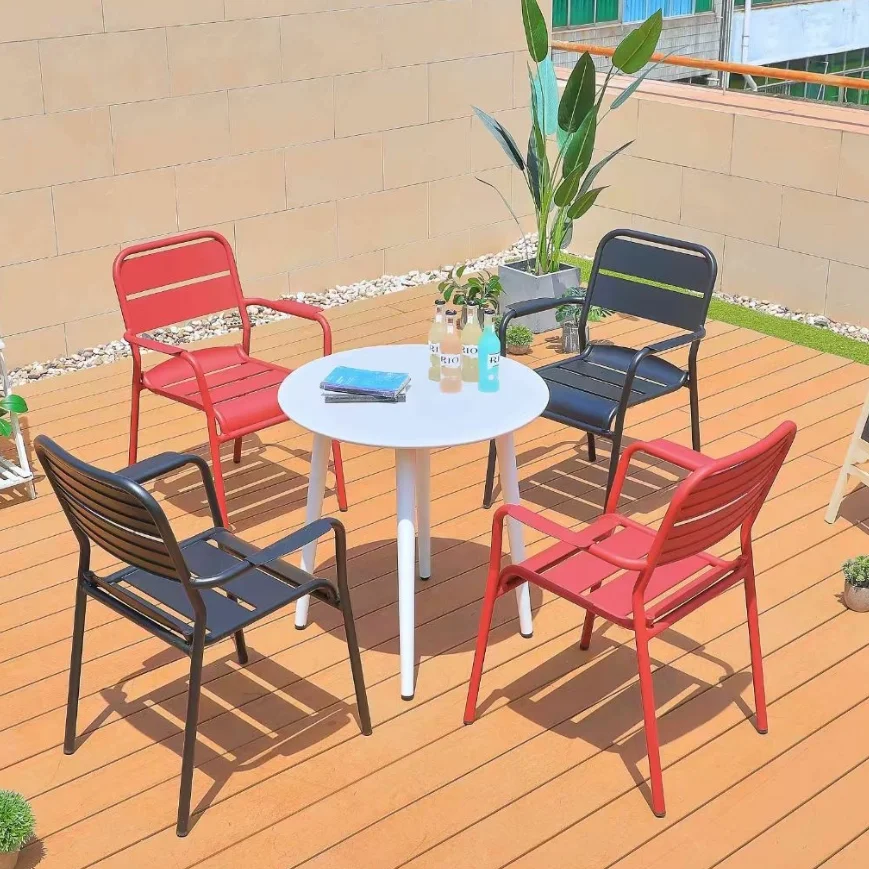 

gh-Outdoor Balcony Courtyard Leisure Coffee Table and Chair Balcony Outdoor Garden Outdoor Business Round Table Combination！