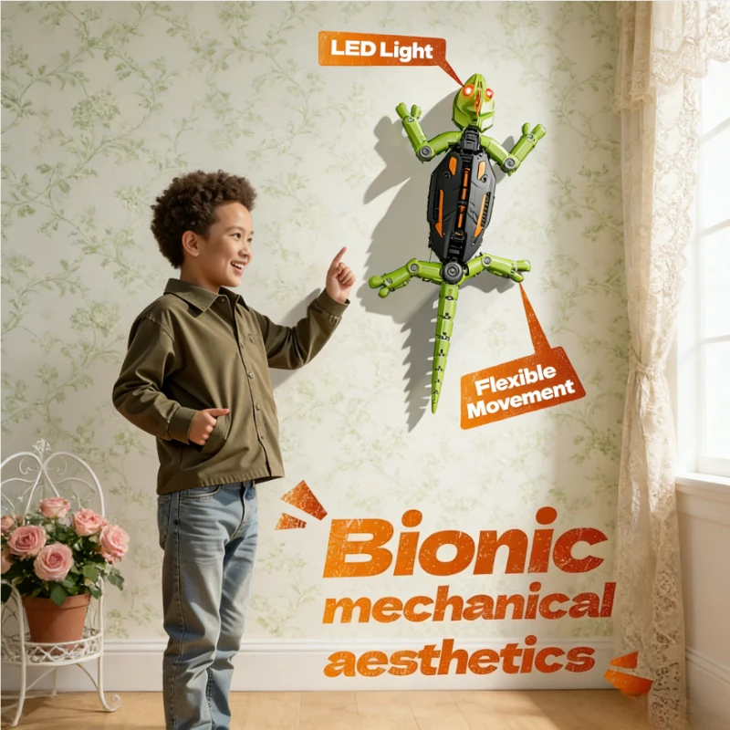 

Радиоуправляемая стена, игрушка-ящерица, биомиметический робот-гекон, лазает, стеклянные стены, дистанционное управление, Рождественский декор