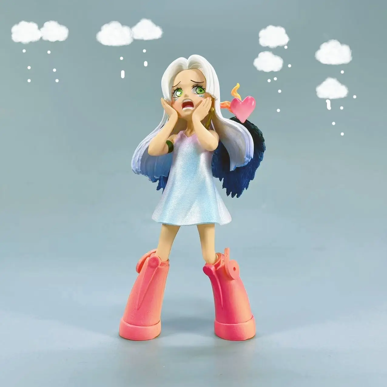 One Piece Anime Peripherals Angels Boa Hancock  Ornaments Two-dimensional  Mini Kawaii Children's Toys Standing Posture Figure