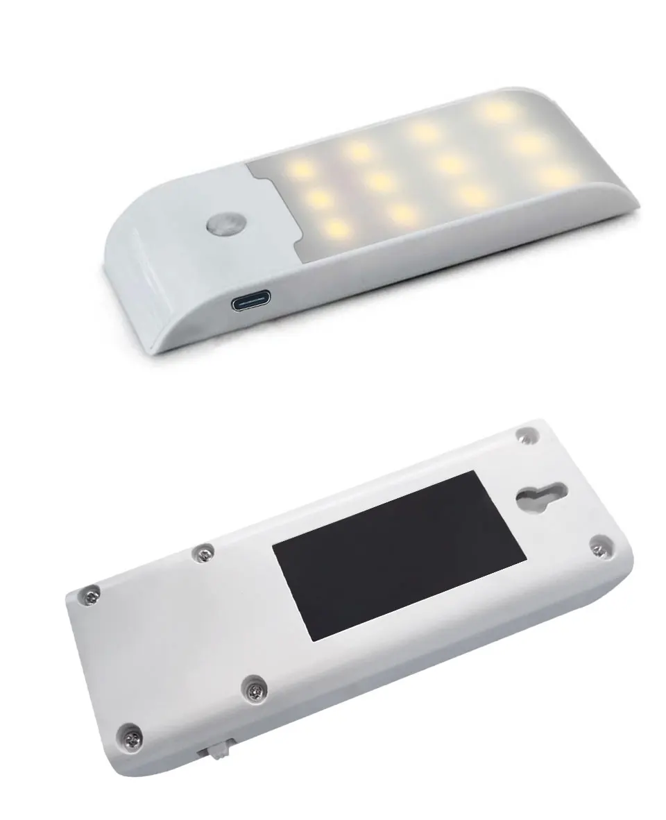 12LED Nachtlicht Bewegungsmelder wiederaufladbare USB-LED-Lampe für Flur Badezimmer Schrank Küche unter dem Schrank hohe Helligkeit – Detail 5
