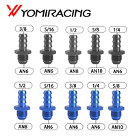 6AN 8AN Male Flare to 3/8 5/16 1/2 Hose Barb Straight Fitting Adapter AN6 3/8\