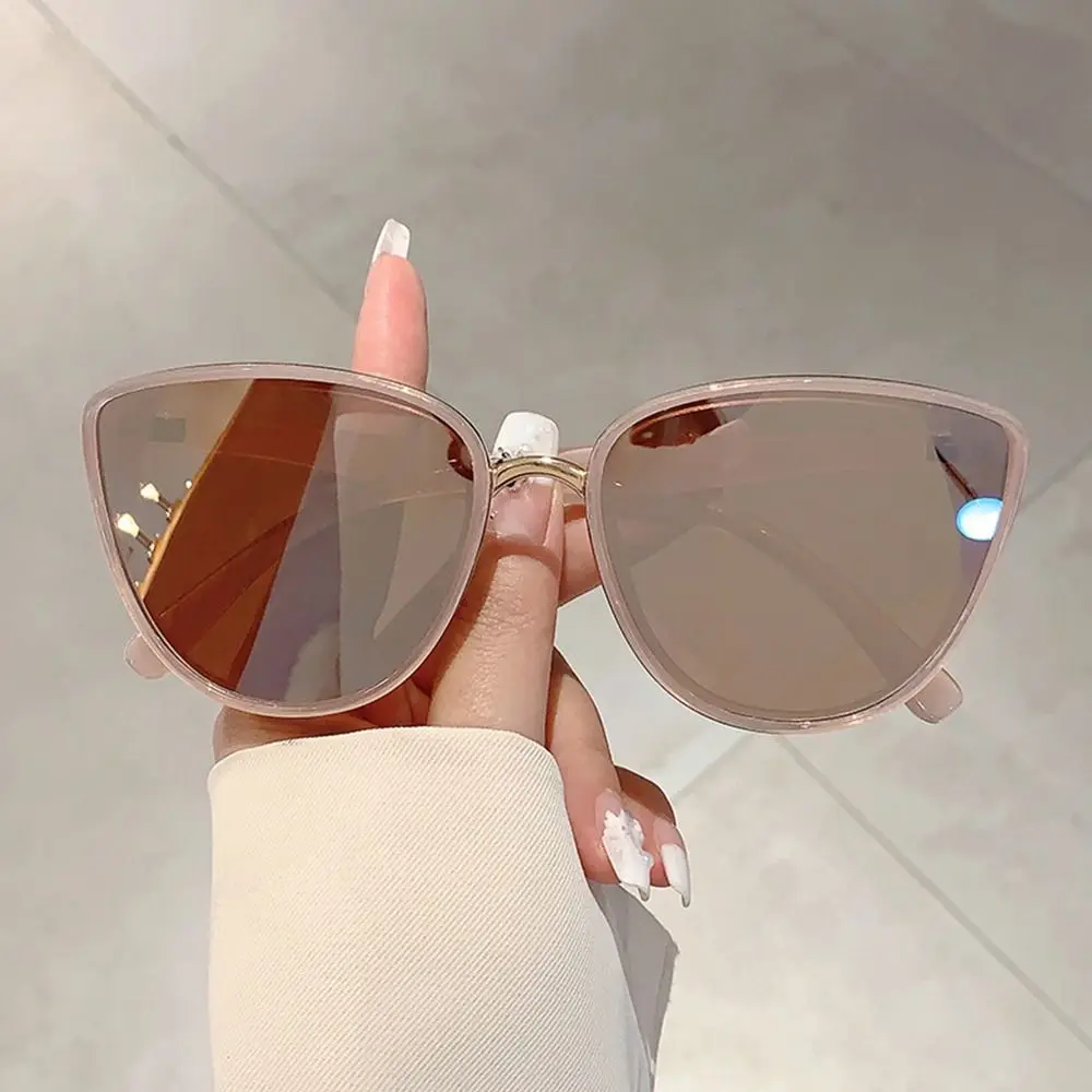 نظارات شمسية كاجوال عتيقة على شكل عين القطة مطلية بعدسات متدرجة نظارات واقية عصرية UV400 للنساء والرجال