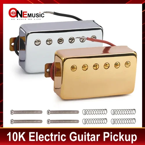 Pastilla de Guitarra eléctrica Humbucker, pastilla de puente de cuello dorado/cromo para Guitarra eléctrica estilo LP, cubierta de latón, pastilla de Guitarra