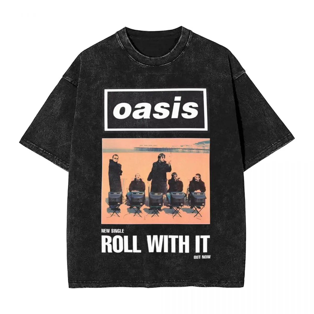 

O-Oasis Rock Band T Shirt British Music Albums T Shirts Short Sleeve Streetwear Tshirt Cotton Round Neck Big Size Top Tees