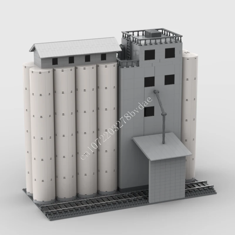 

1640PCS Grain Elevator Silos Modular MOC Creative street view Model Building Blocks Architecture DIY Education Model Toys Gifts