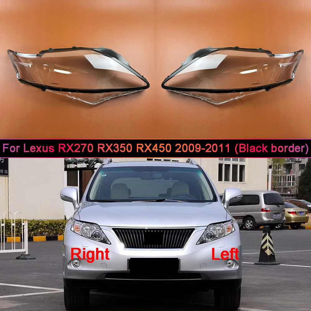 For Lexus 2009-2011 RX270 RX350 RX450 (Low Configuration) Front Headlight Cover Transparent Lampshade Headlamp Shell Plexiglass