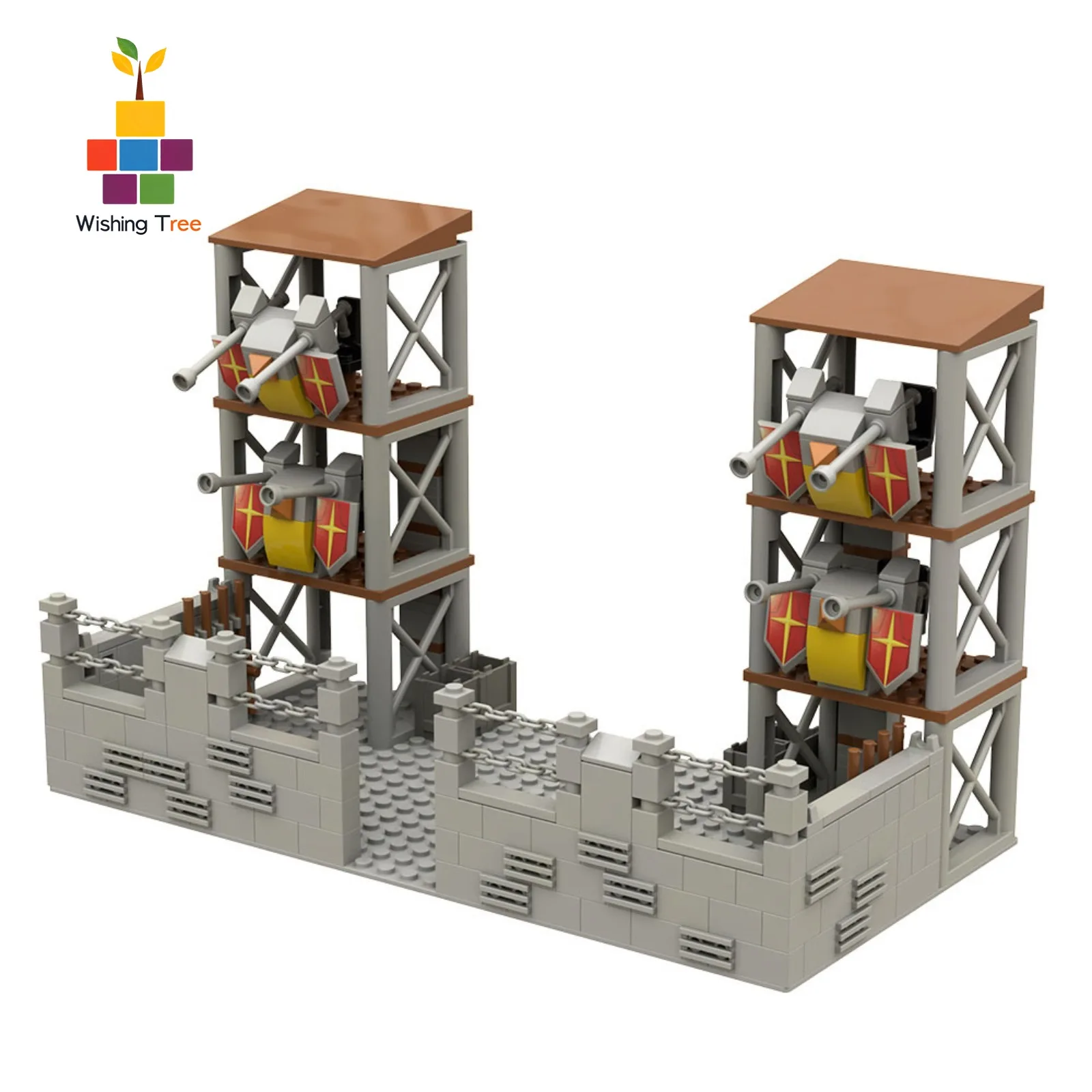 

Military Theme Building Blocks Set - Compatible Mini Bricks Tower Outpost Model