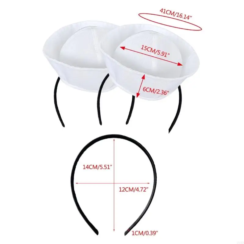 39BD Thủy thủ Đảng Thuyền trưởng Hats Party Party Party Cosplay Phụ kiện cho Thủy thủ Mũ trang