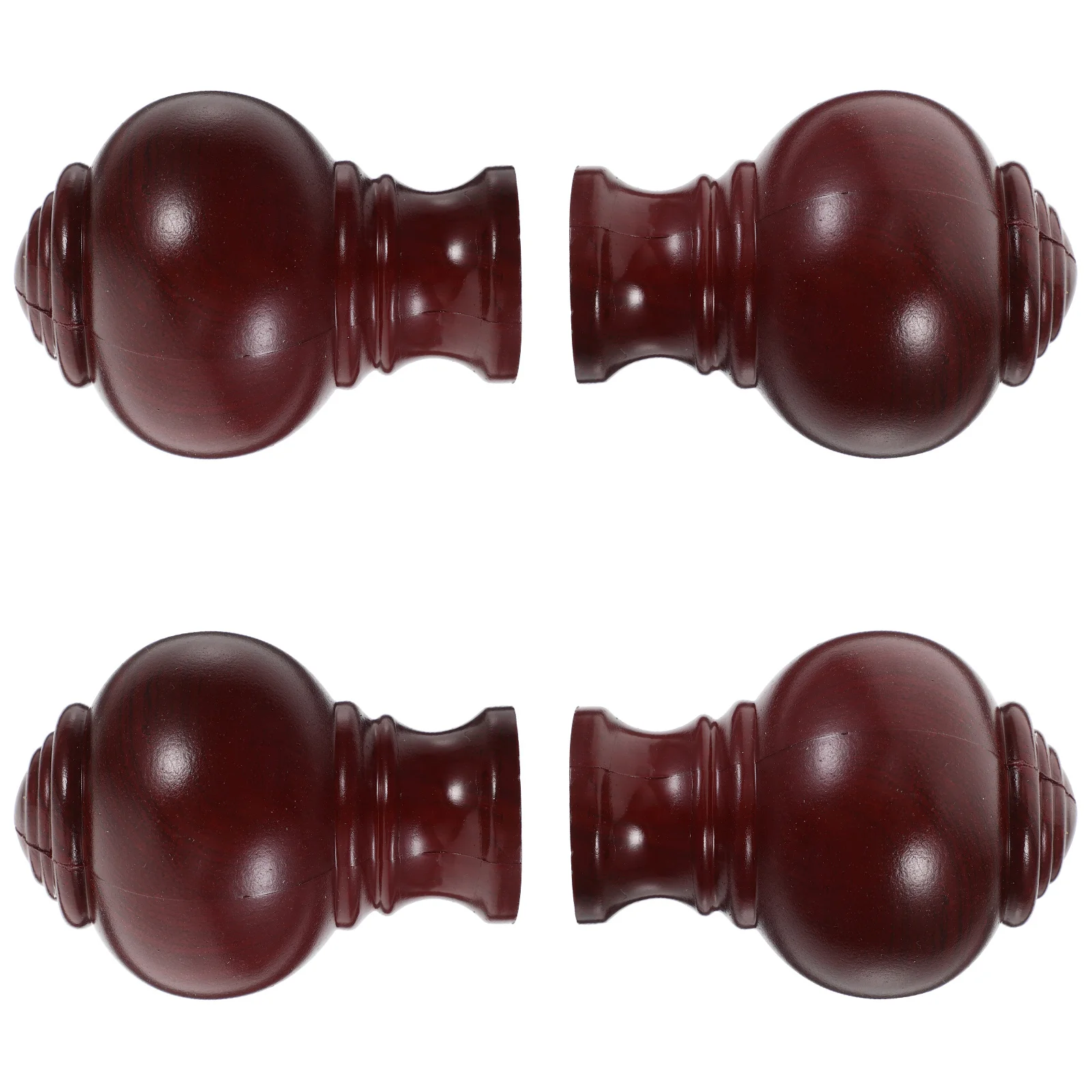 

4PCS Curtain Rod Finials Plastic Coffee Gold Ends Cap For Roman Rod Home Decor Accessories Black Out Curtains Window Fittings